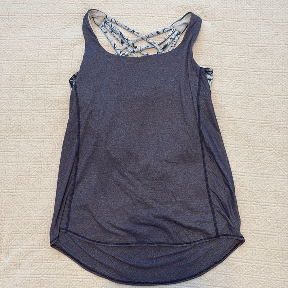 Lululemon Athletica Blue Backless Sleeveless Tank Top - Size 8
